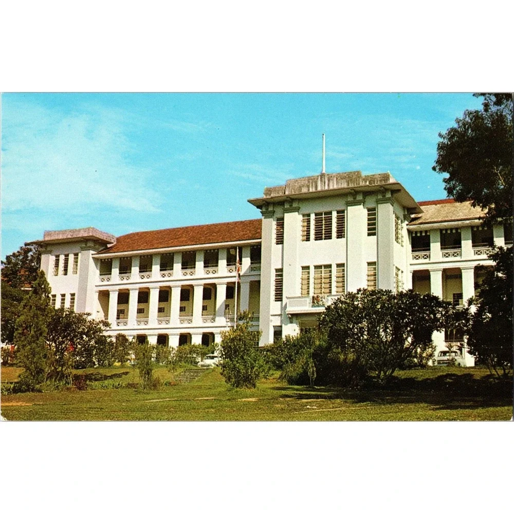 Vintage British Military Hospital Singapore Postcard by A.S.M.K. & Co.